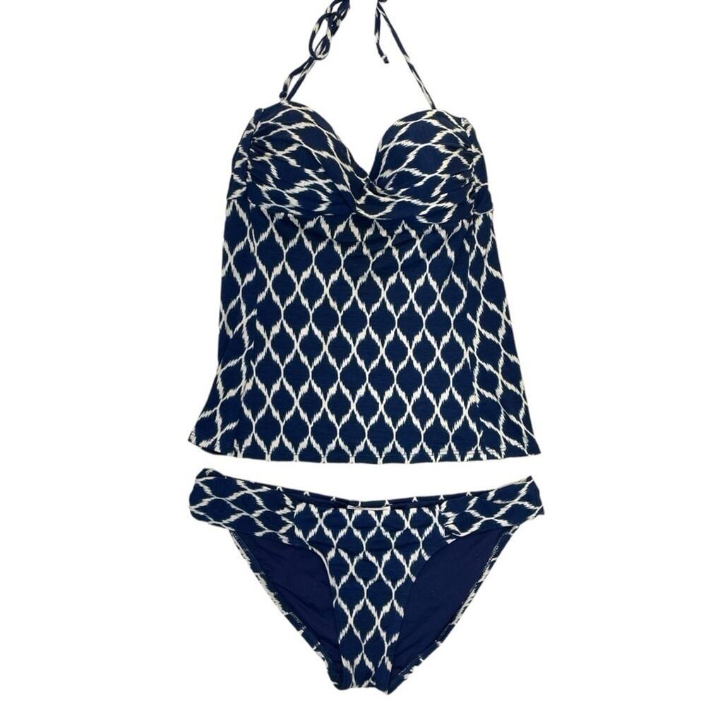 Robin Piccone Tankini Top Women’s Size Small Navy Swimwear - Picture 5 of 6